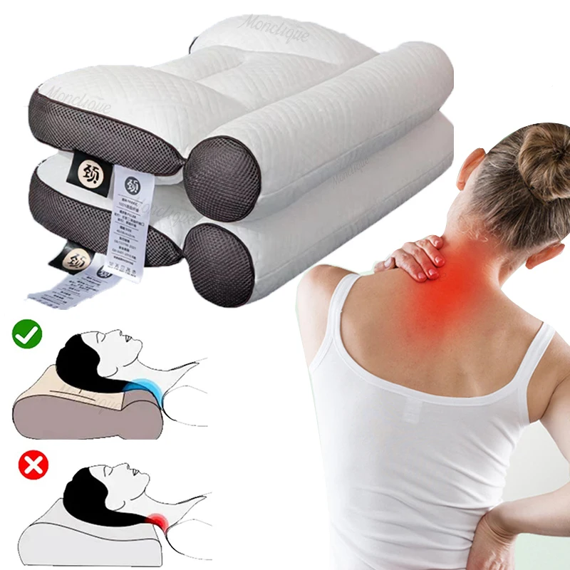 

Multifunction Neck Massage Pillow Orthopedic Contour Pillow Protect Cervical Vertebra Help Sleeping Antibacterial Anti-mite Home