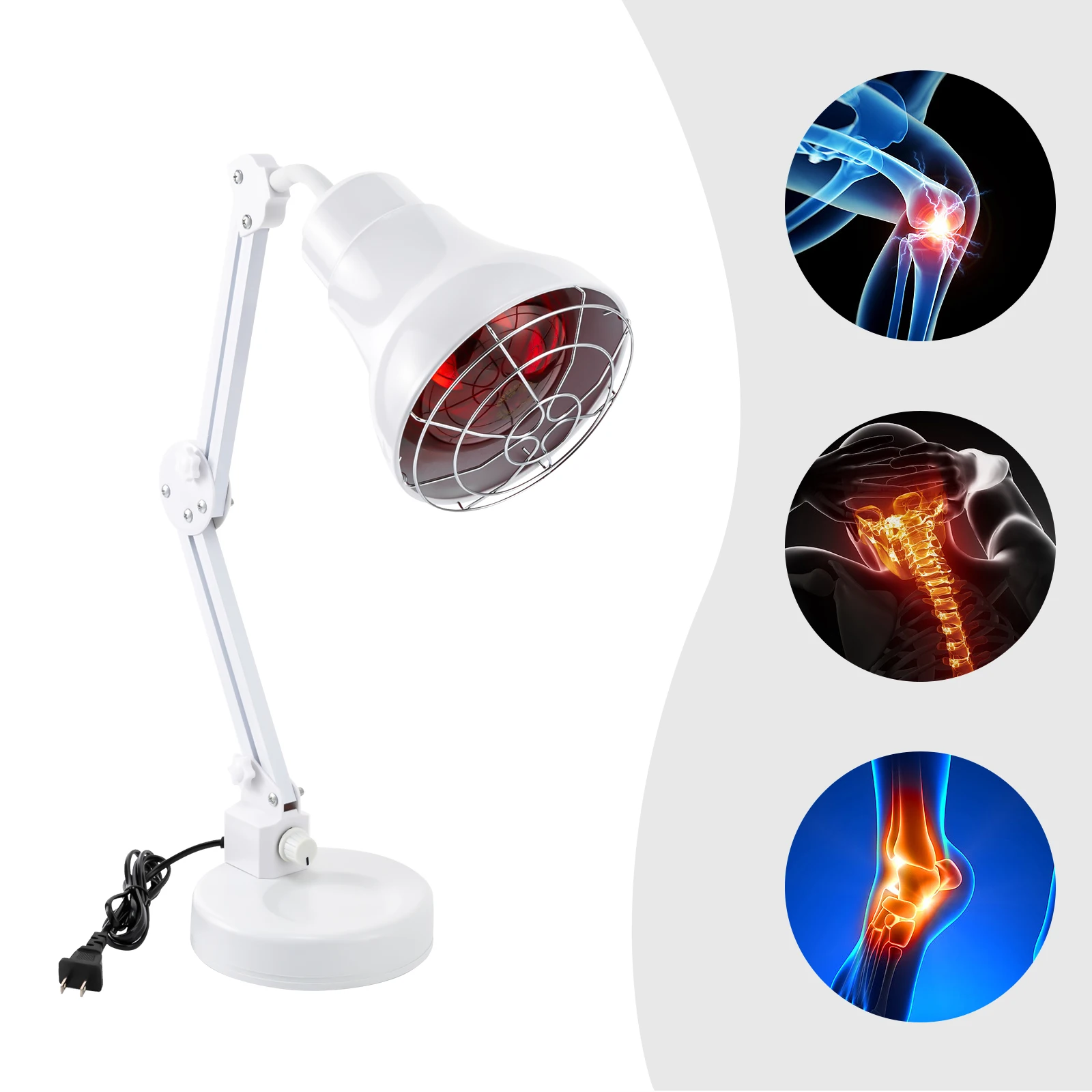 110V Infrared Light Red Therapy Device White Infrared Light Red Light Therapy Heat Lamp Bulb Near Infrared Light for Relieve