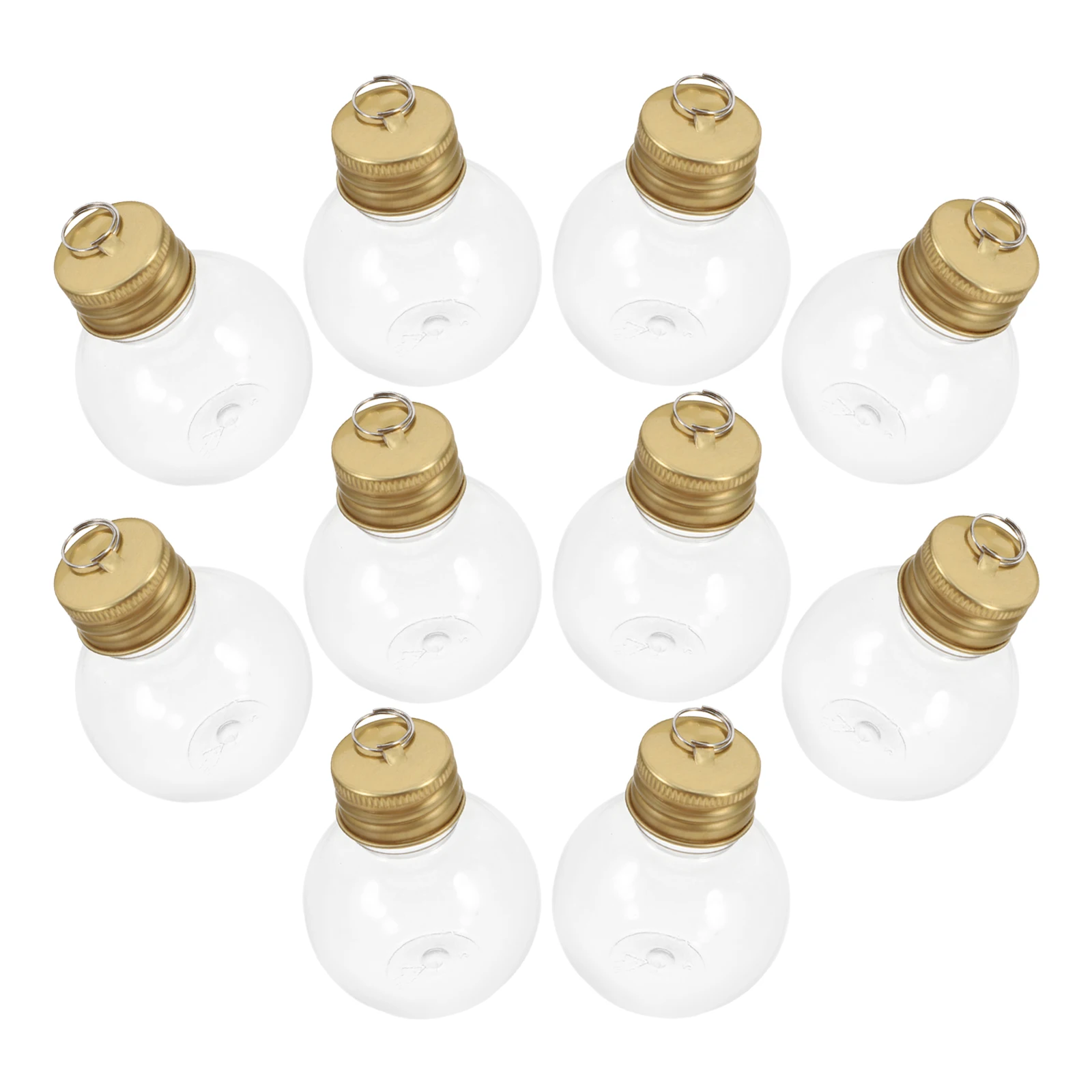 

10Pcs Bulb Shaped Bottle Portable Clear Bottles Robust Material No Odor Safe for Drinks Yogurt Storage Convenient