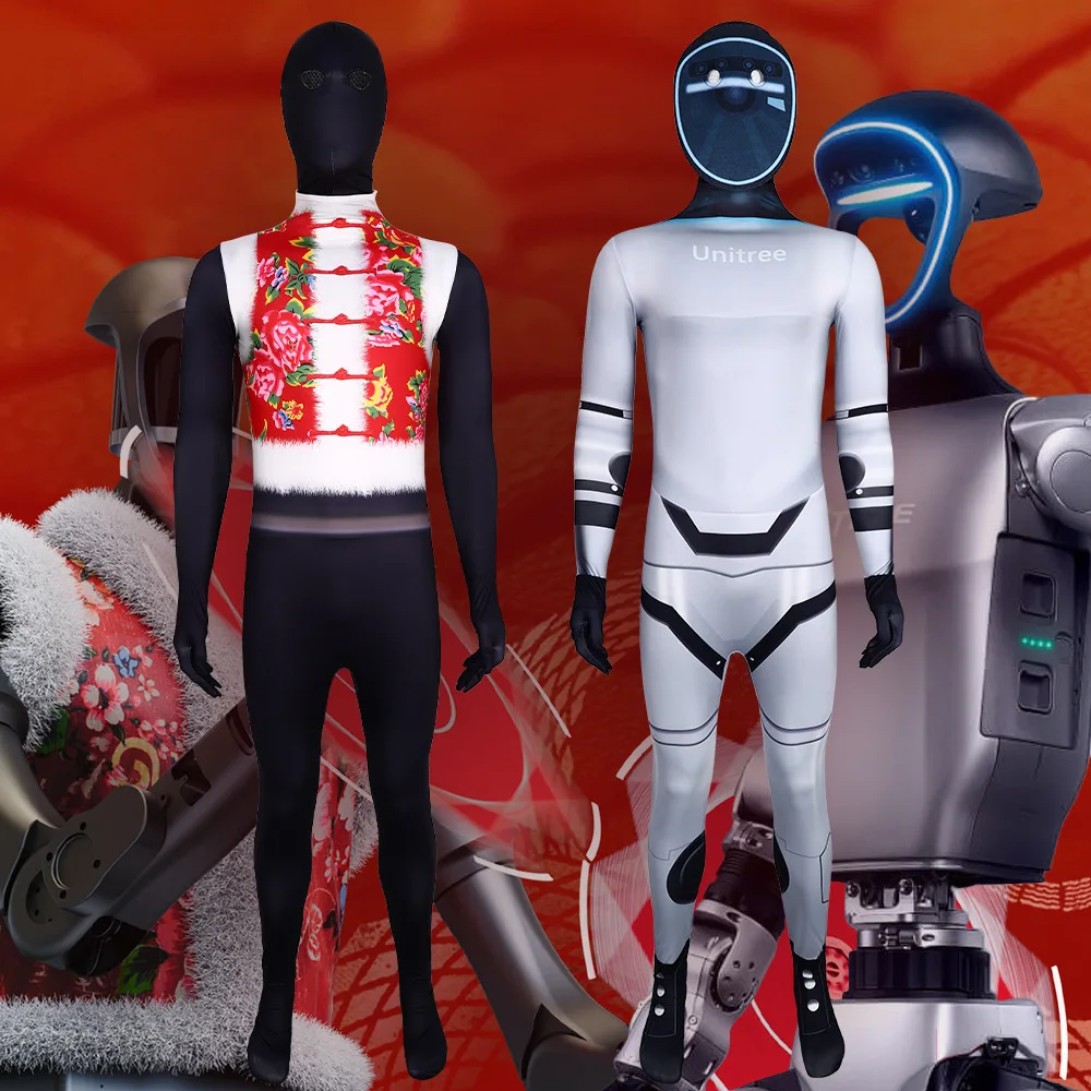 

New AI Spring Festival Robot Cosplay Costume Unitree Halloween Overall Suit Traditional Chinese New Year Ensemble