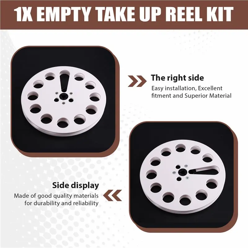 A97I-Empty Take Up Reel 7 Inch Porous Design For 1/4
