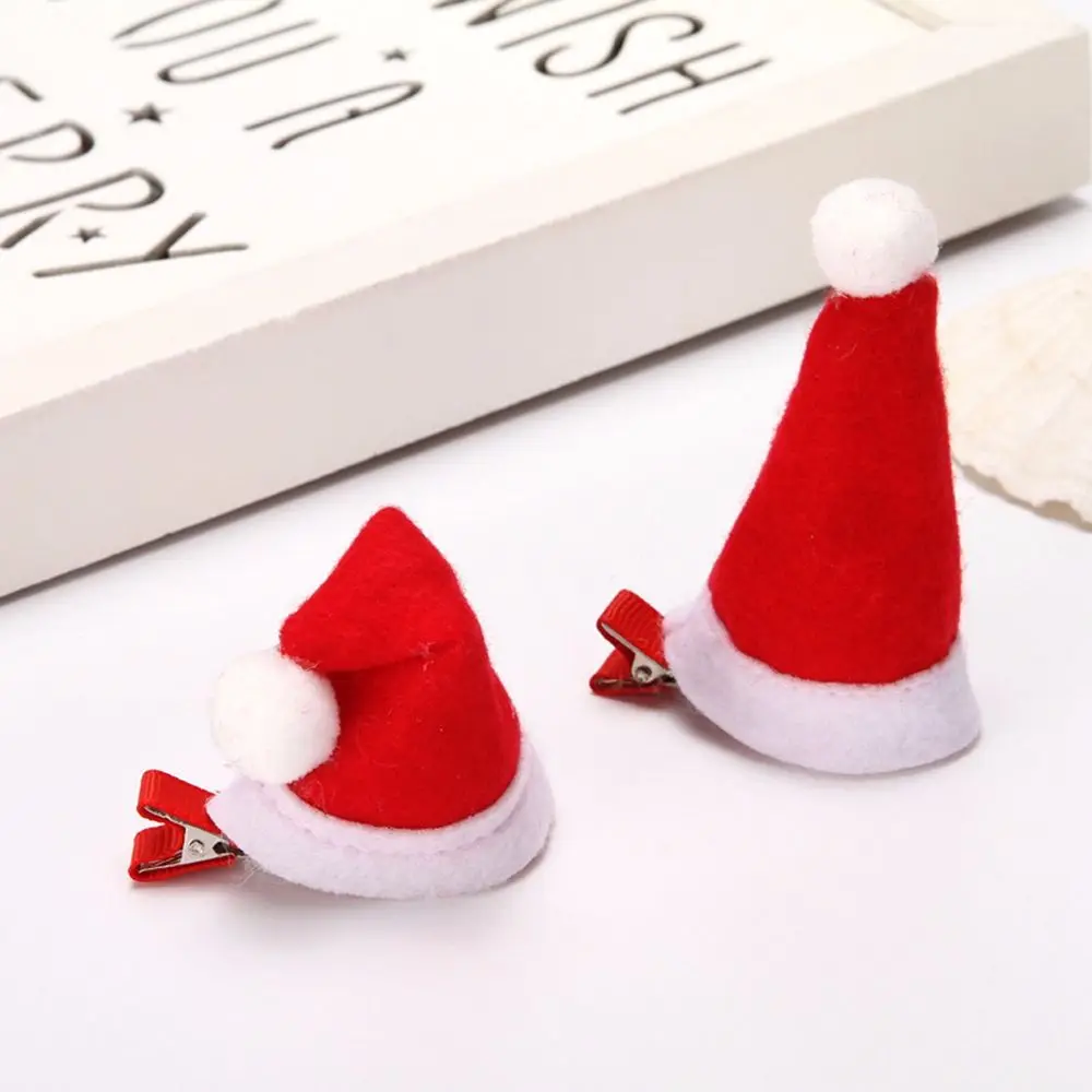 Elk Ears Snowflake Santa Claus Cloth Korean Style Headwear Kids Hair Accessories Christmas Hat Hairpin Christmas Hair Clip