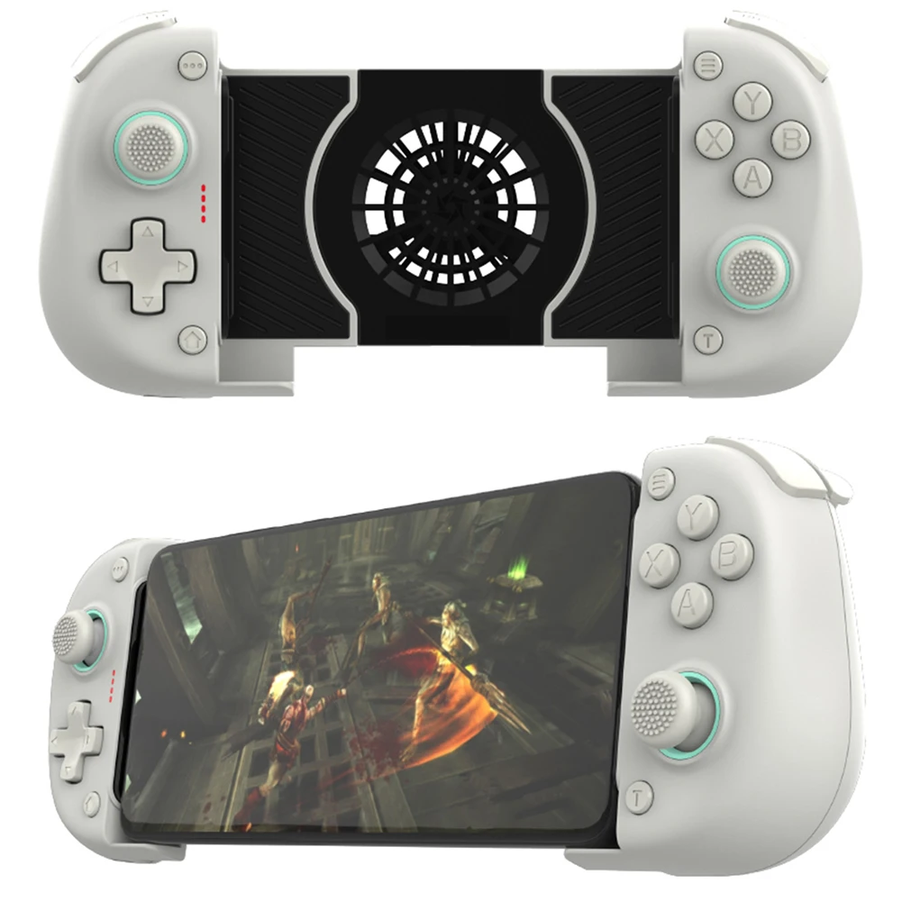 Gamepad Teleskopik Kompatibel dengan Bluetooth Nirkabel dengan Kipas Pendingin Gamepad Ponsel Turbo/Getaran untuk Switch untuk Android/PC