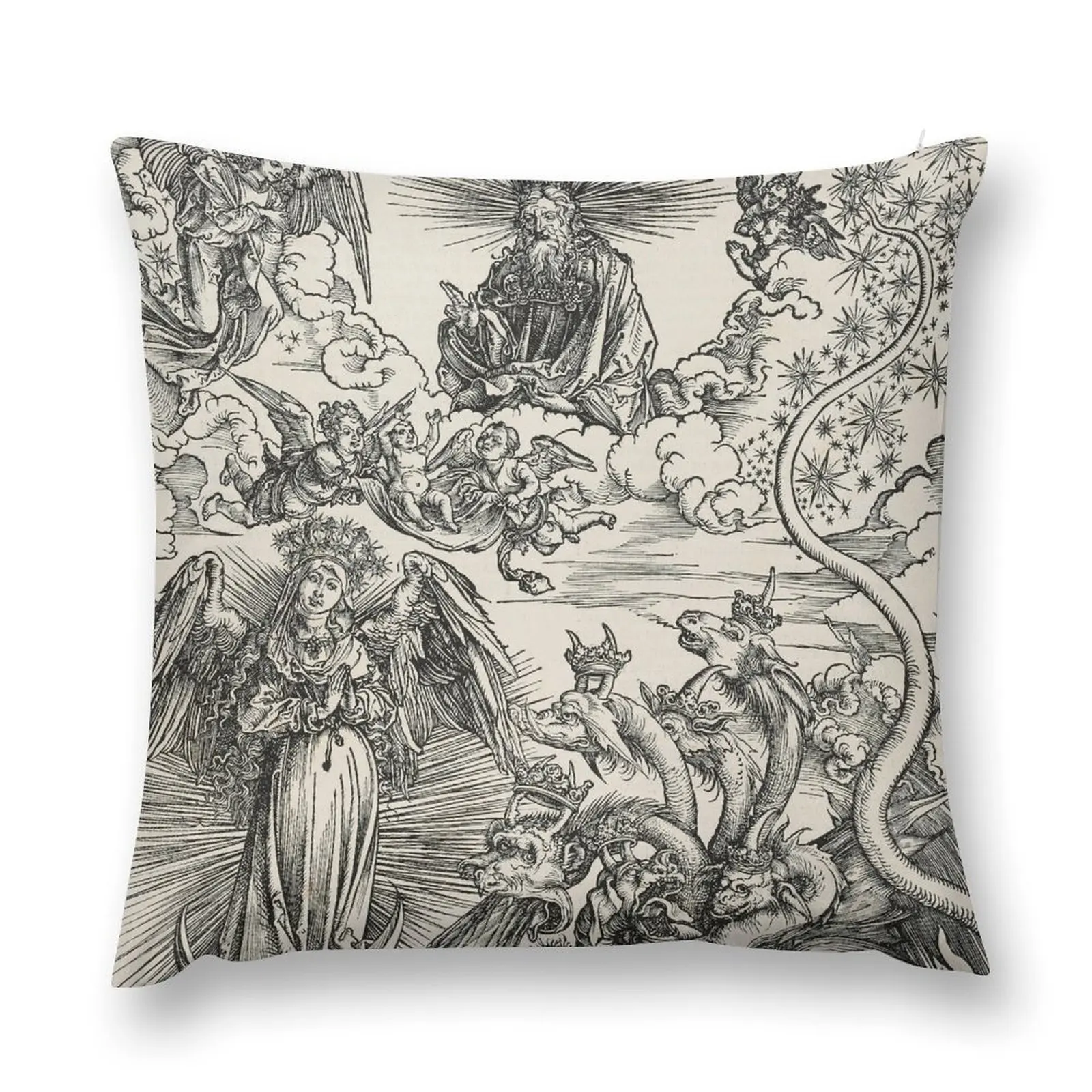 Albrecht Durer The Apocalyptical Woman from the Apocalyse Throw Pillow Christmas Covers For Cushions Pillow Cases pillow