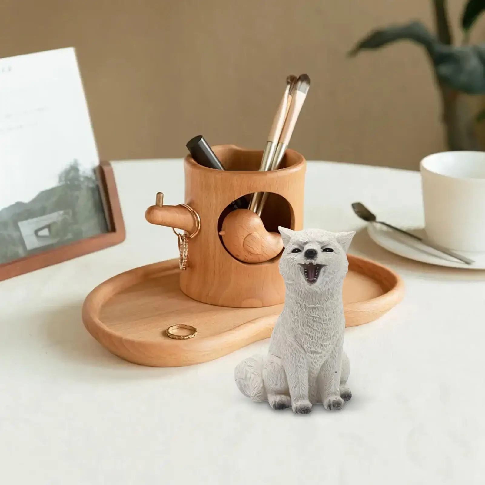 Animal Garden Statues Resin Art Tabletop Decoration Decorative Figurine Statue For Home Bedroom Workplace Shelf Cabinet Mantel