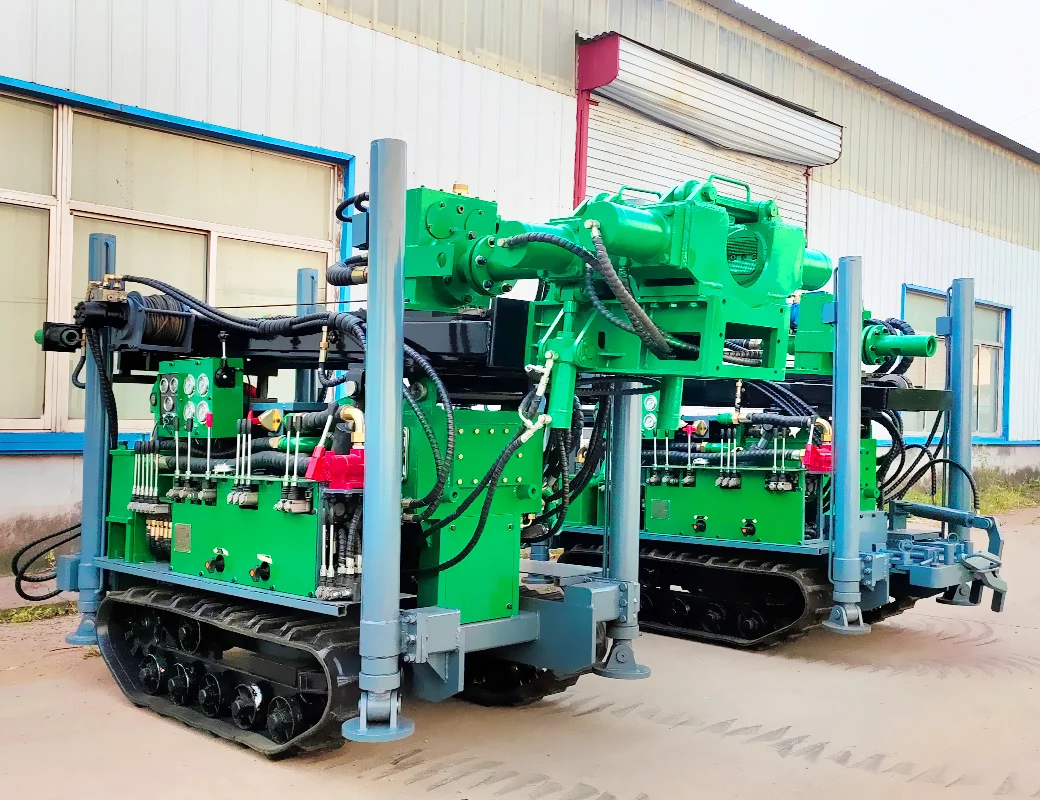 맞춤형 150m 160m 깊이 크롤러 공압식 회전식 시추공 휴대용 수중 시추기