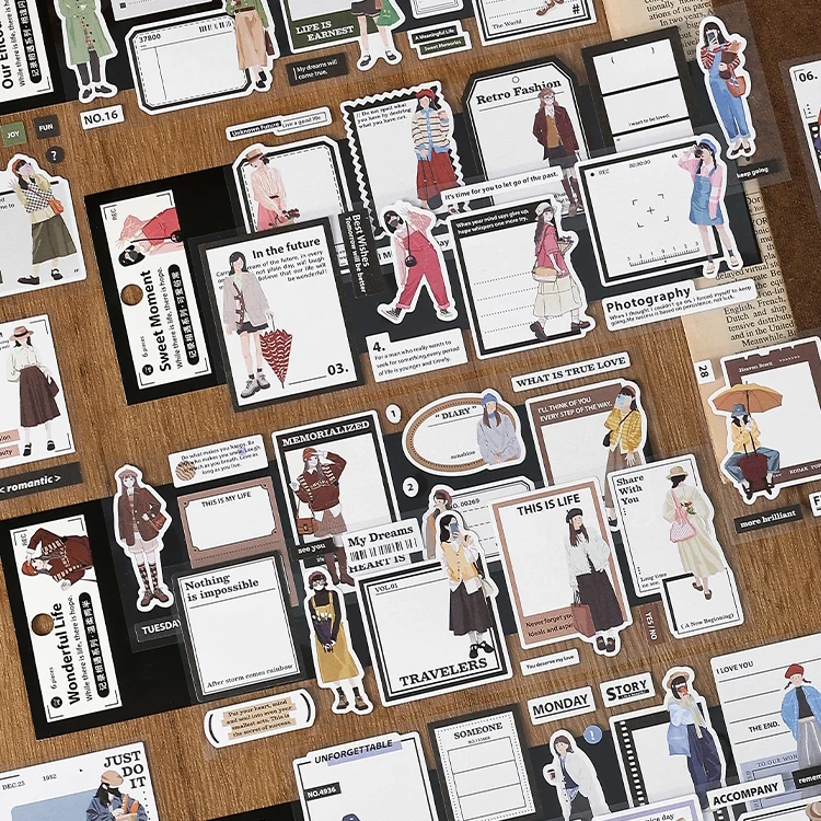 6 листов, лента с изображением девушек