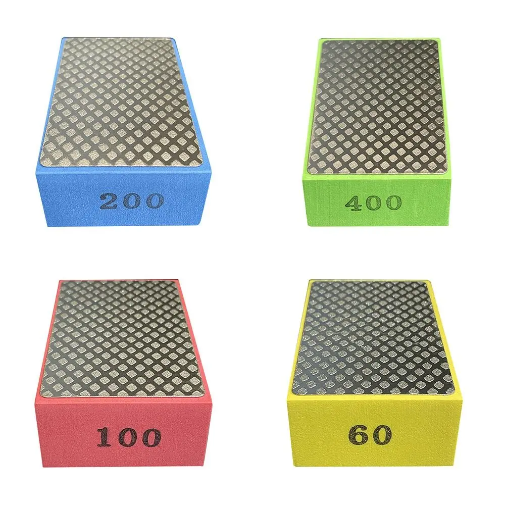 95x58mm Diamond Hand Polishing Pads 60/100/200/400 Grit Abrasive Sanding Disc Stone Marble Ceramic Polishing Pads