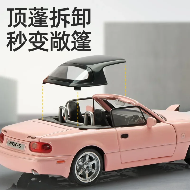 1:32 Mazda MX-5 Supercar in lega di metallo pressofuso modello di auto giocattolo da collezione regalo di compleanno suono e luce giocattoli per bambini hobby A658