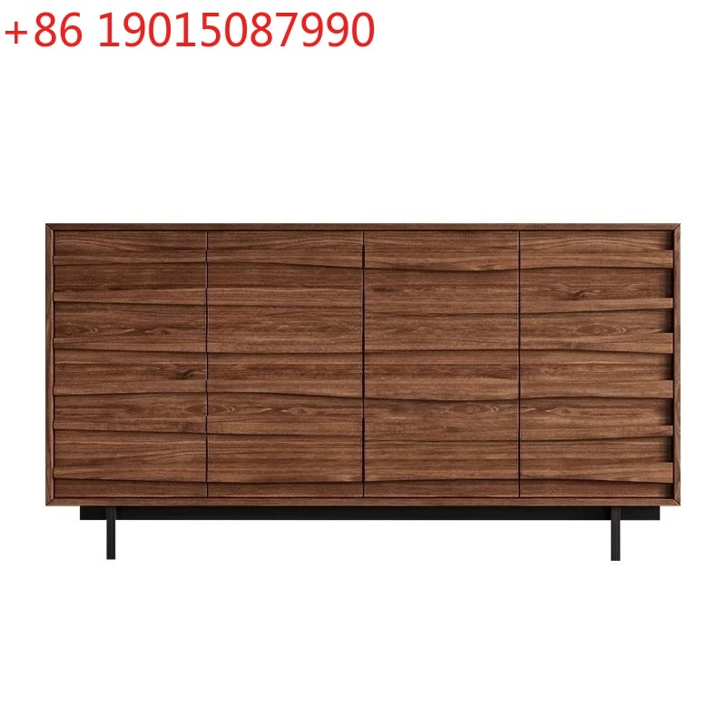 

Обувница из североамериканского черного ореха, интегрированная с настенной перегородкой, в средневековом стиле, с большой вместимостью, ретро-шкафчик для прихожей.