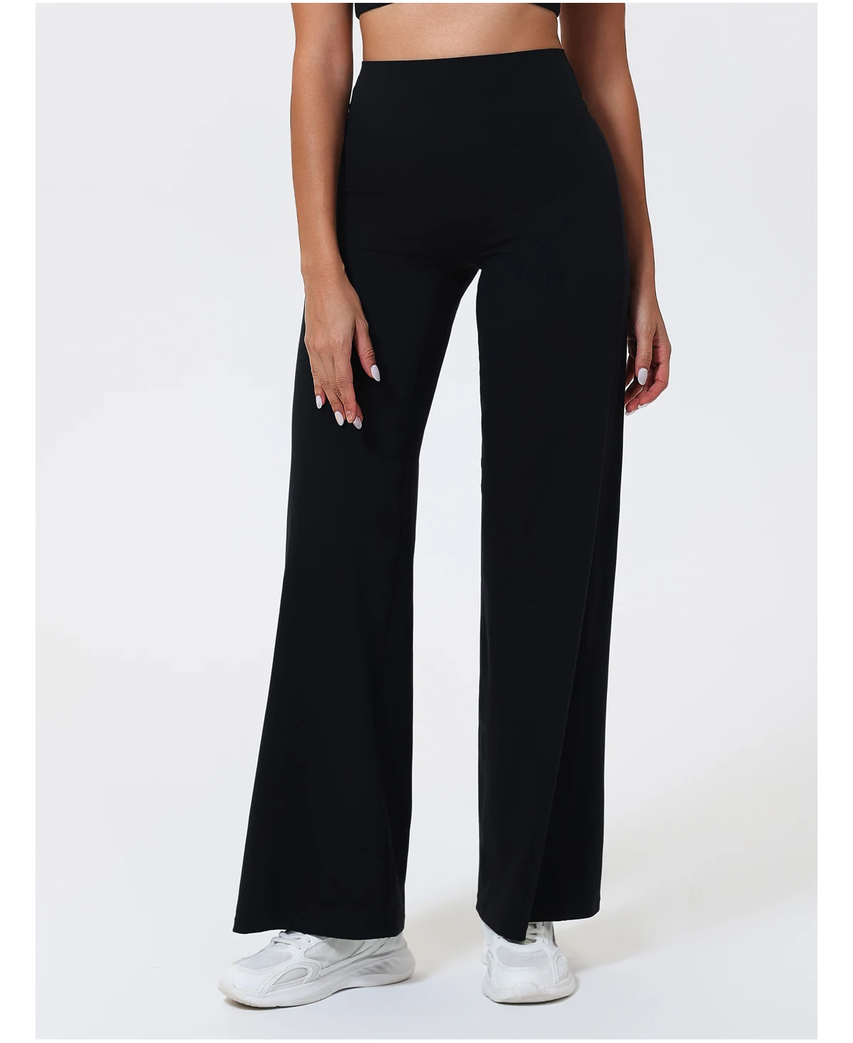 Hearuisavy Damen-Sporthose mit geradem Bein, Fitnessstudio-Bekleidung, nacktes Gefühl, Kompression, weites Bein, Yoga-Leggings, Pilates, Fitness-Strumpfhose – Detail 28