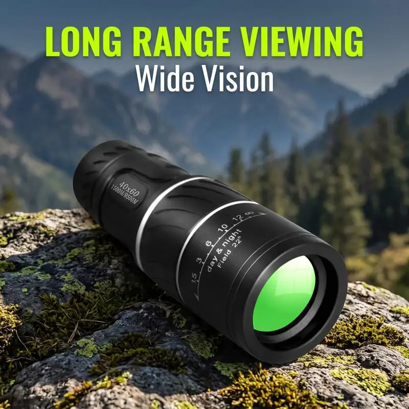 40X60 HD Monocular telescope Hunting Spotting Handheld For Tourism Sightseeing Concerts Fishing Sailing Portable Outdoor