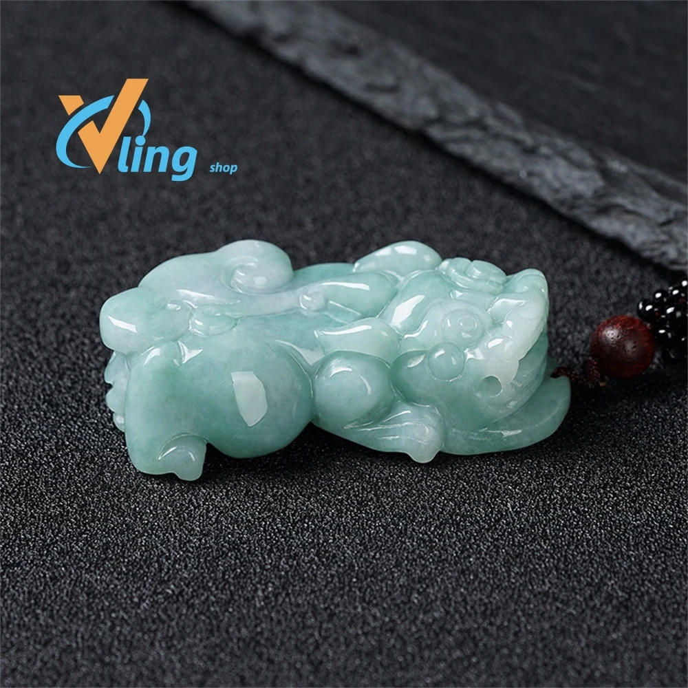 

Natural Myanmar jadeite hand-carved brave troops pendant simple retro pendant temperament jewellery fashion for women men lucky