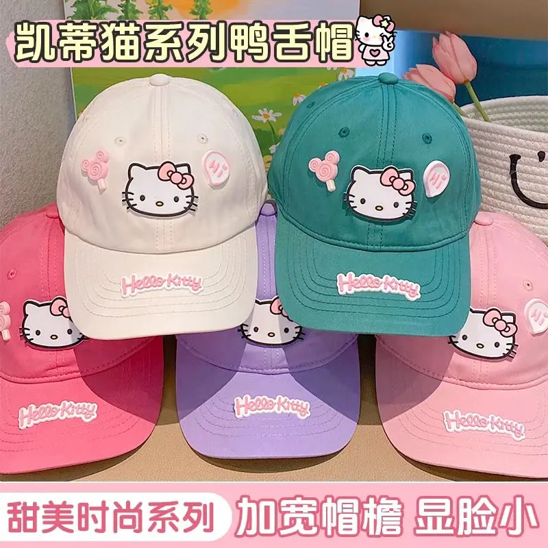 

hello kittys little fresh children baseball cap Sanrio Fashion baseball cap four seasons new style cartoon print simple girl hat