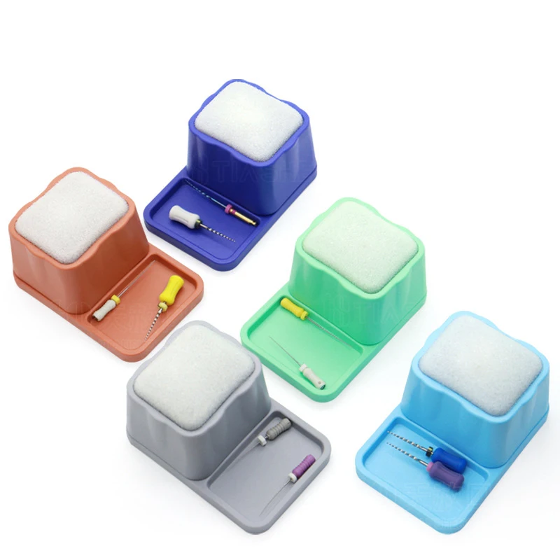 Dental Endo File Clean Stand Holder Autoclavable Sponge With Instrument Cleaning Foam Root Canal Drills Block