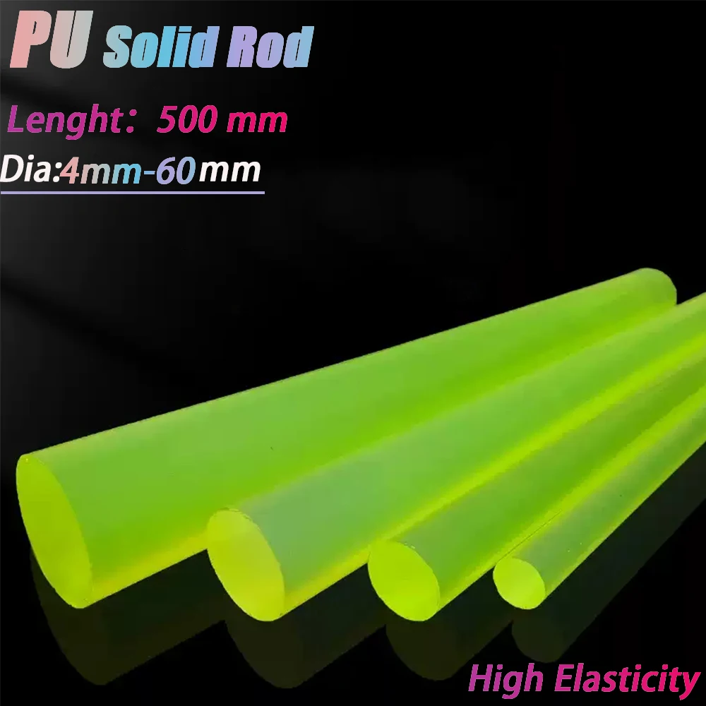 1Pcs 500mm Length Polyurethane Bar PU Round Rod Dia.4mm 5mm 6mm 8mm 10mm 12mm 14mm 15mm 16mm 18mm 20mm 22mm 25mm 28mm to 60mm