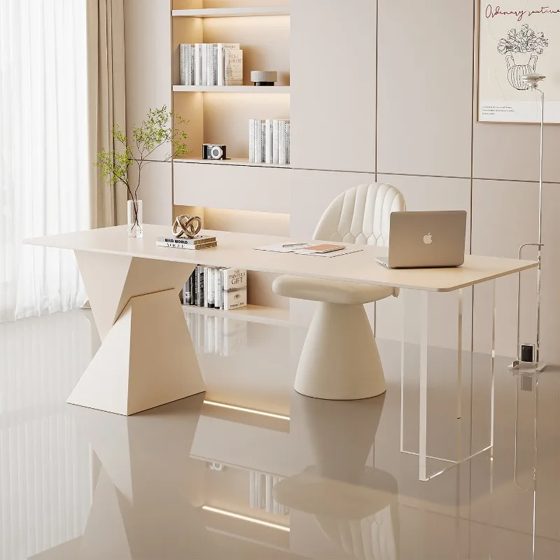 Minimalist Display Office Desk Reception Entertainment Mid Century Office Desk Individual Space Saving Tavolino Salon Furniture