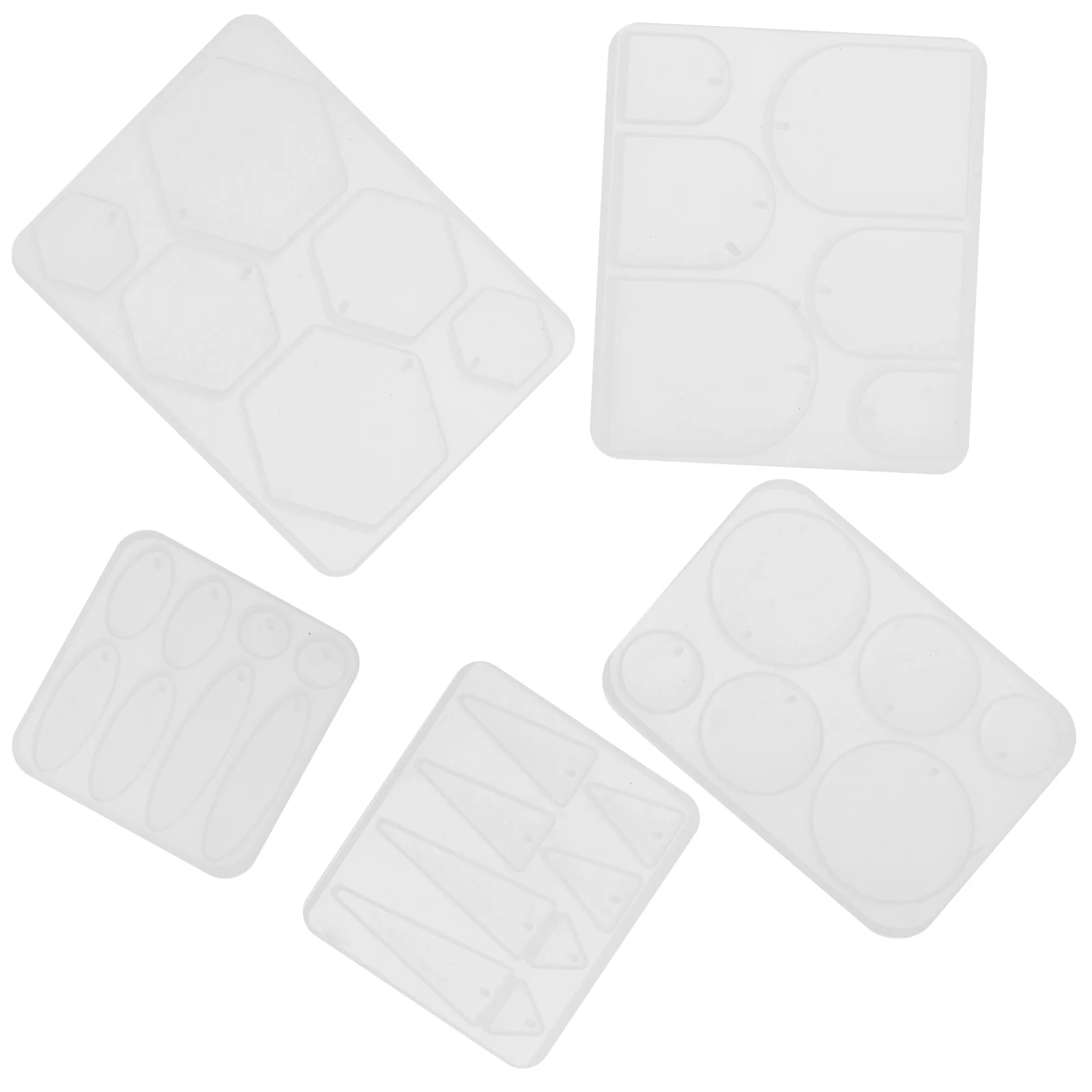 

1Set Silicone DIY Earring Mold Regular Shape Pendant Mold Suitable for DIY Jewelry Making Earring Accessory Craft Supplies