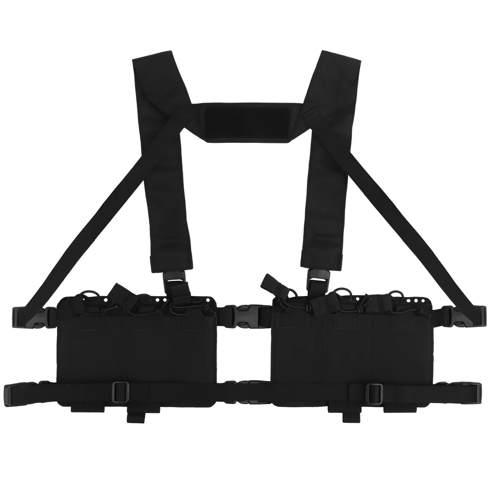 Tactical Alpha Chest Rig Split Chassis MOLLE Double-sided Plate Hunting Vest Expand Shooting Airsoft Magazine Bag Carrying Gear view 3