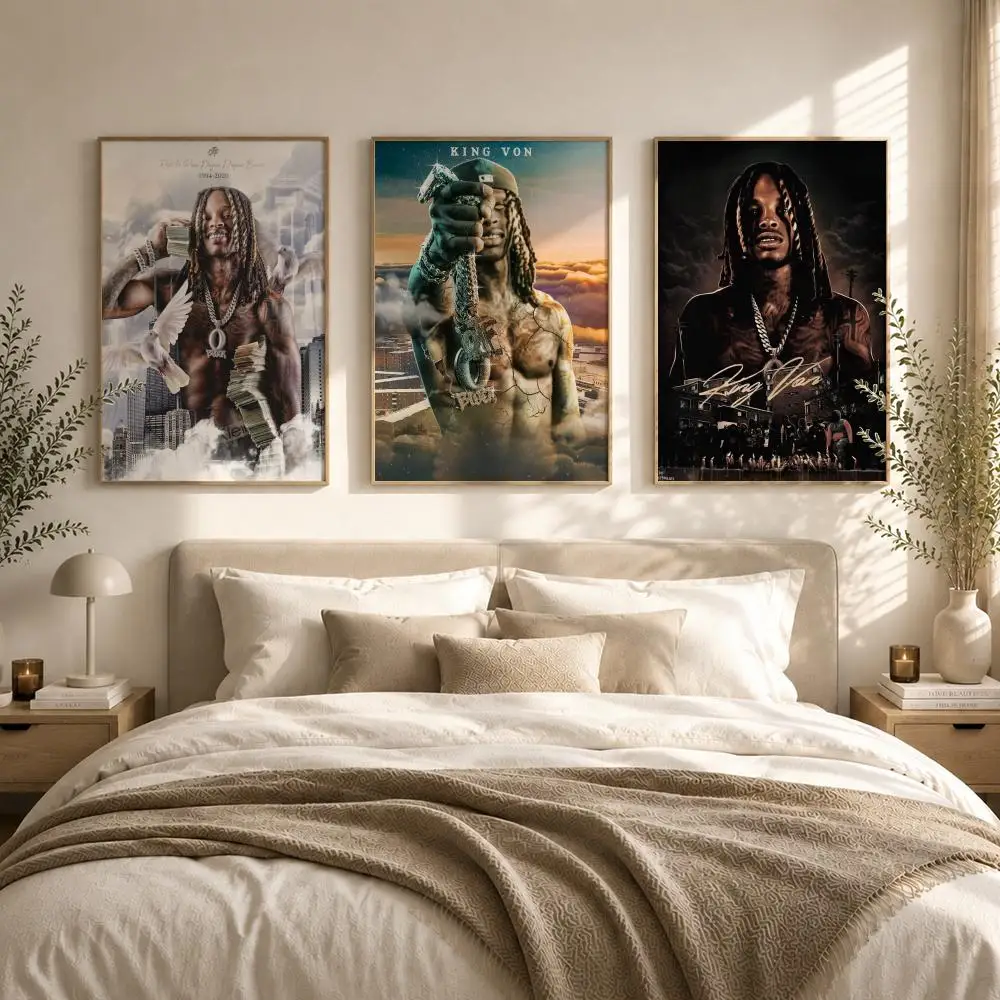 K-King Rapper Von Poster HD art sticky wall waterproof home living room bedroom bar aesthetic decoration