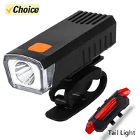 Bike Bicycle Light USB LED Rechargeable Set MTB Road Bike Front Back Headlight Lamp Flashlight Cycling Light Cycling Accessories