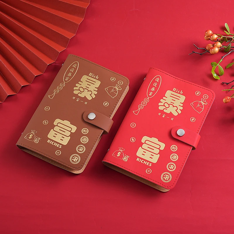 Książka do wpłat retro z wzorem krokodyla, zamykana na hasło, mieści 100 kartek, tylko torba do przechowywania gotówki, duża pojemność na banknoty.