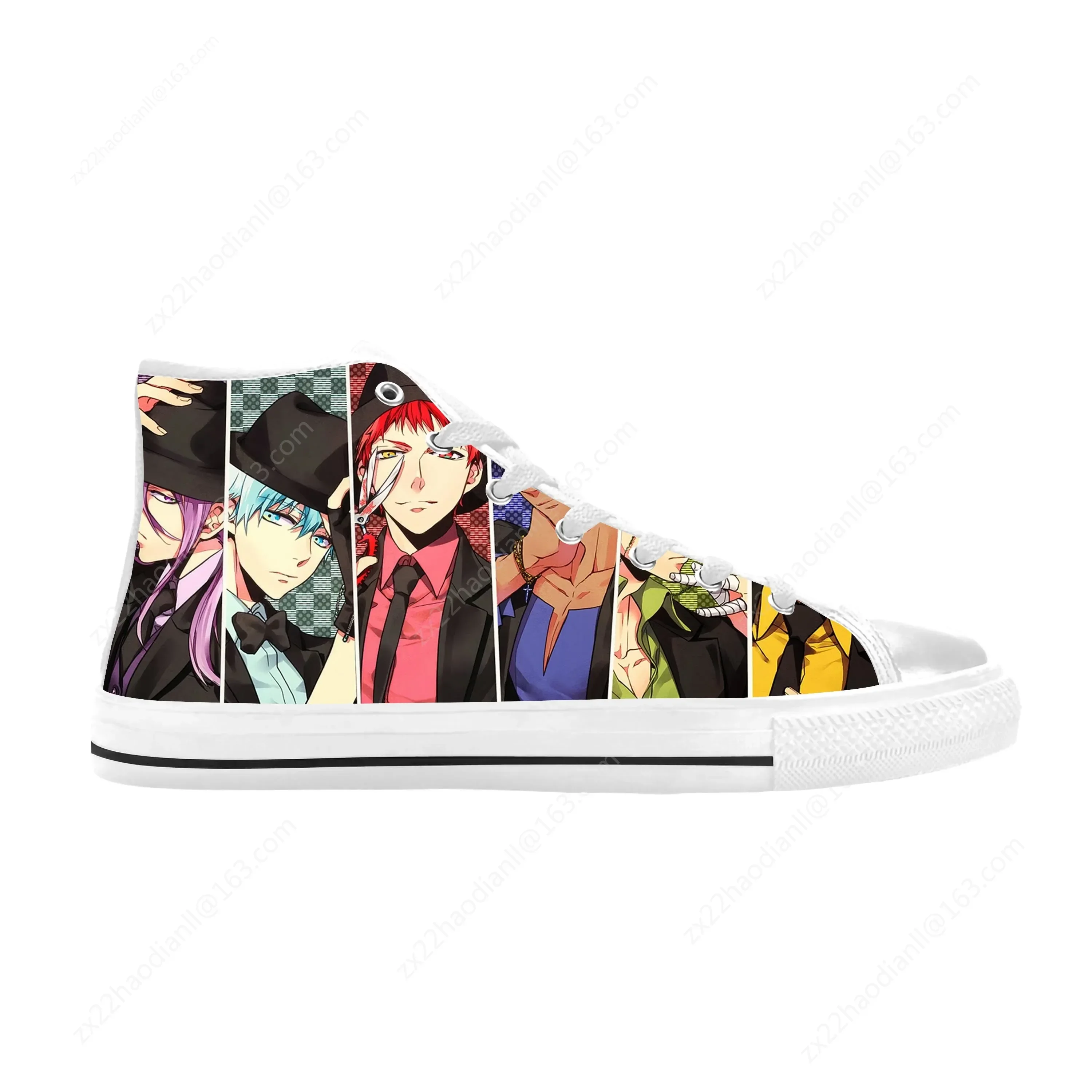 Japanese Anime Manga Kuroko No Basket Basketball Casual Cloth Shoes High Top Comfortable Breathable 3D Print Men Women Sneakers