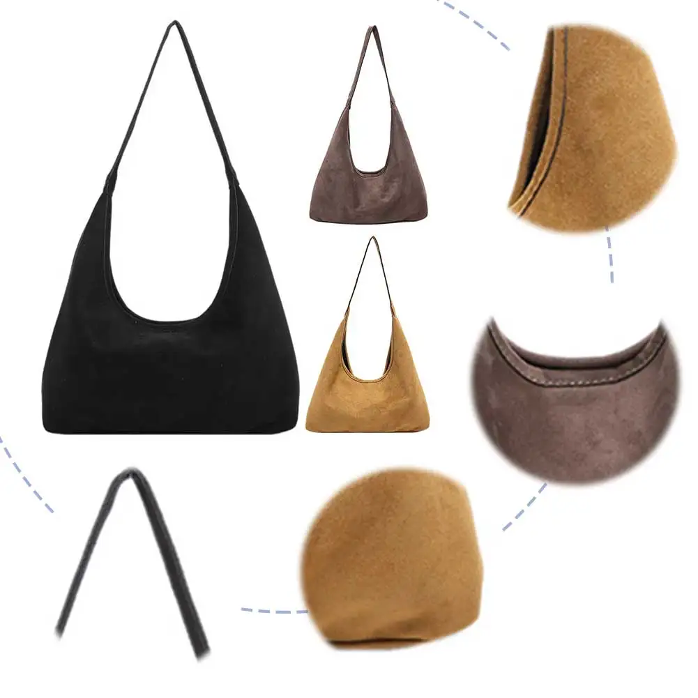 

Women Faux Suede Tote Bag Fashion Shoulder Bag Trendy Carrying Bag Stylish Tote Purse Designer Tote Handbag Simple Commuting Bag
