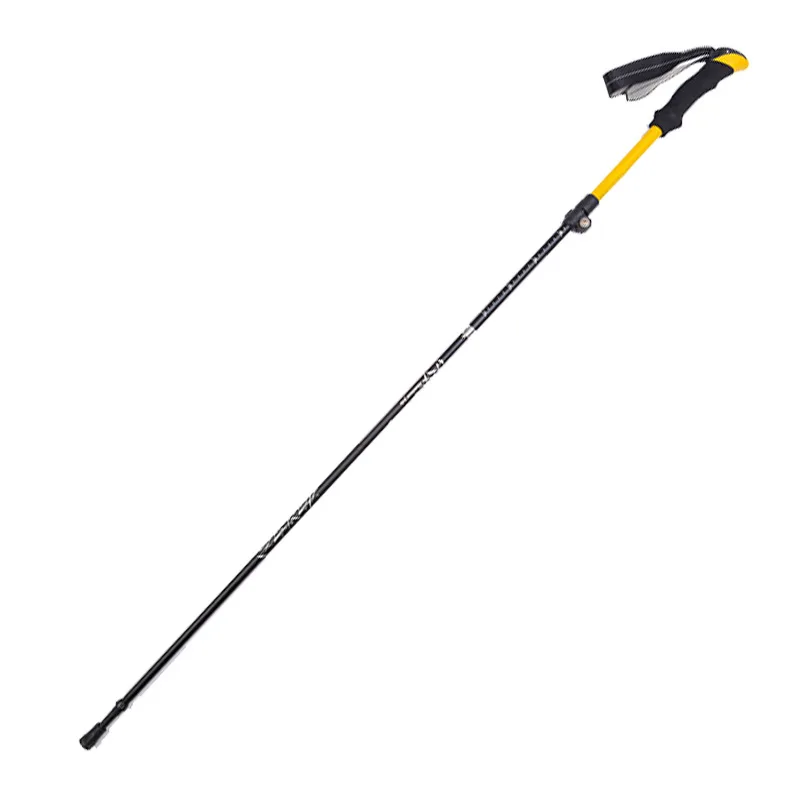 

7075 Folding Mountaineering Cane Aluminum Alloy Professional Carbon Climbing Cane Five-section Outer Lock Portable Cane