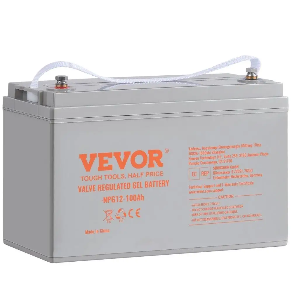 

Deep Cycle Battery, 12V 100 AH, AGM for marine Rechargeable Battery, High Self-Discharge Rate 800A Current, for rv Solar for