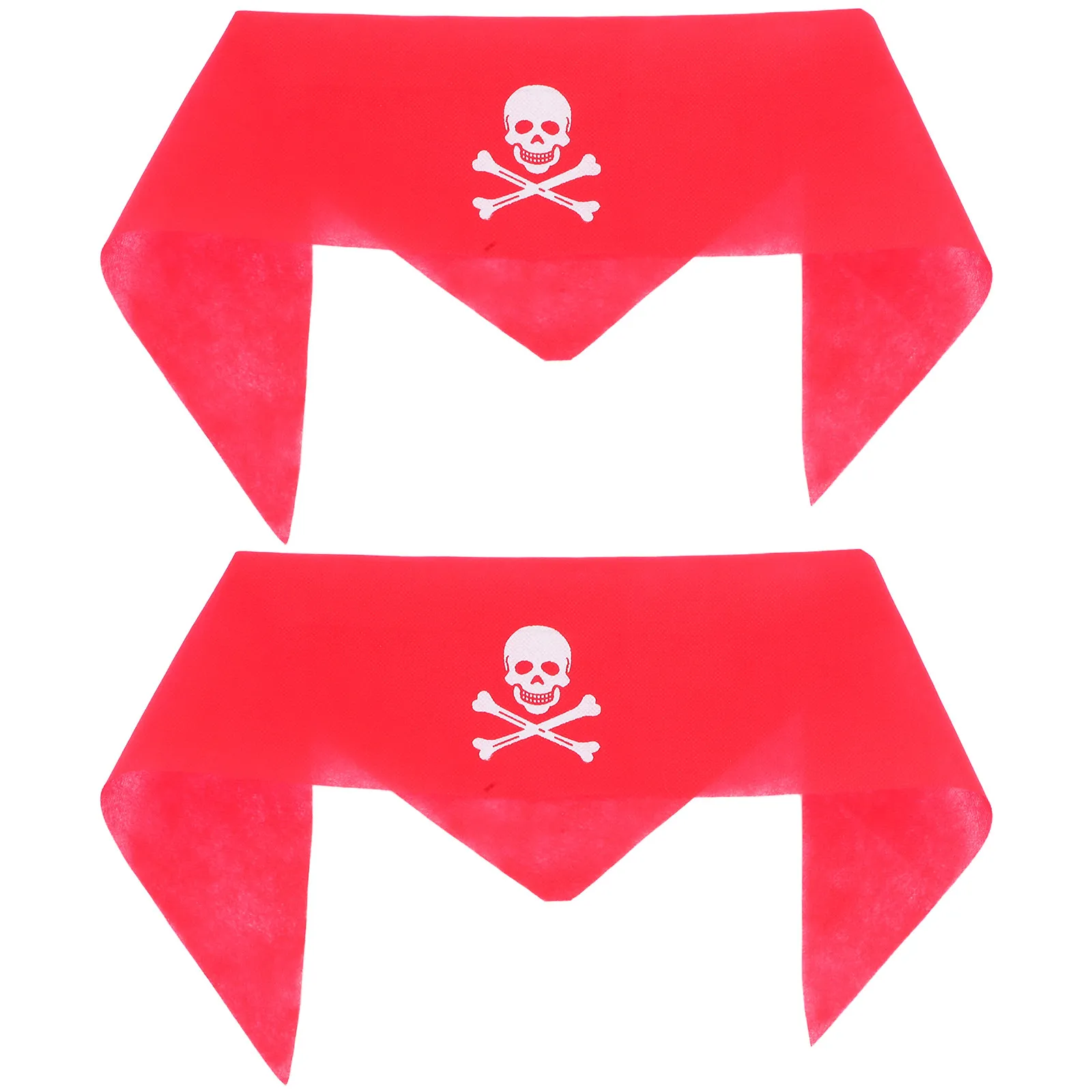 할로윈 의상 액세서리에 대 한 2Pcs 해적 머리 스카프 세트 여성 남성 드레스 파티 역할 놀이 현실적인 삼각형 두건