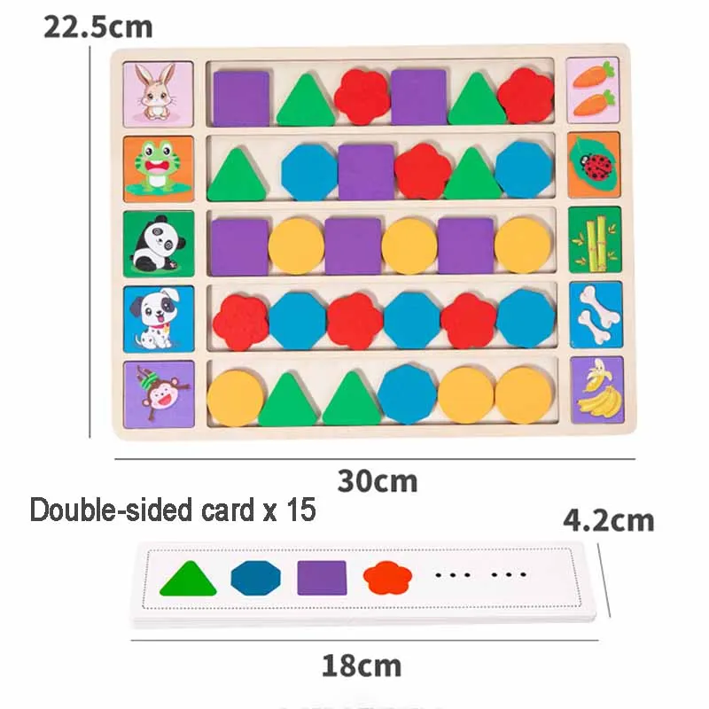 لعبة مطابقة الأشكال للأطفال، مادة مونتيسوري باريش، العثور على القانون، لعبة حسية للفرز العادي، لعبة تعليمية معرفية ذات شكل هندسي