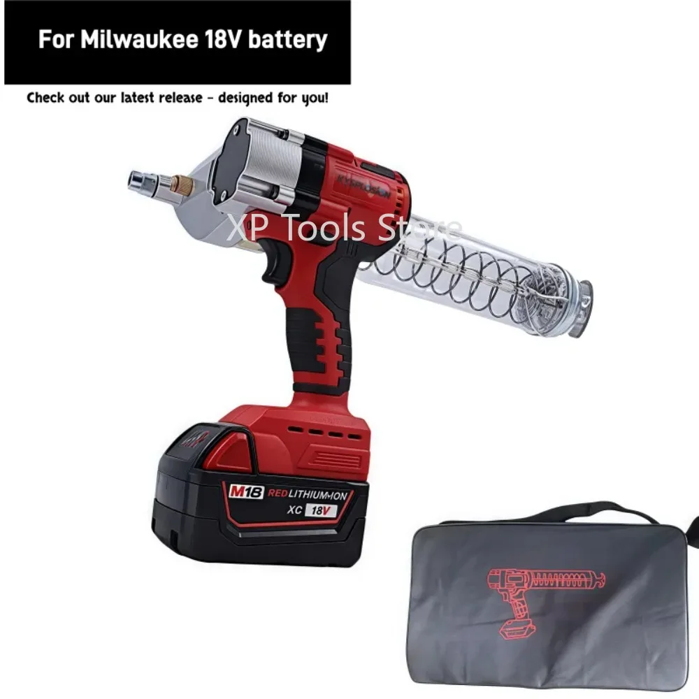 Pistolet à graisse électrique sans fil alimenté par batterie sans brosse, compatible avec la batterie Milwaukee M18 600cc, outil électrique spécifique pour pelle
