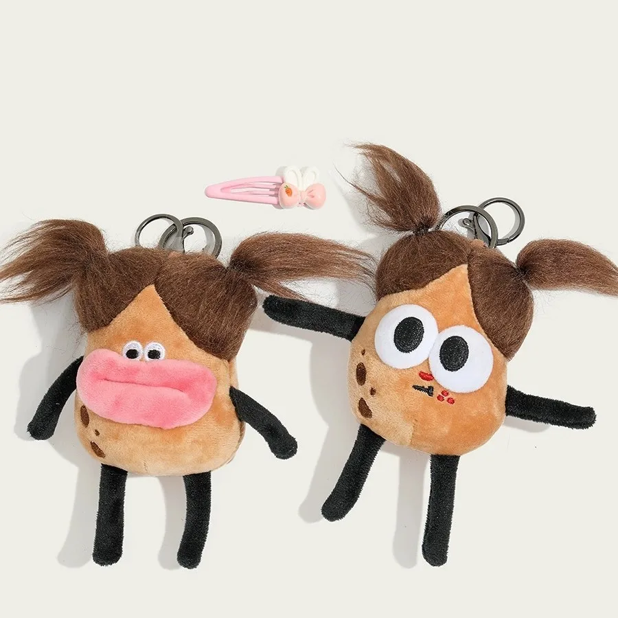 Nieuwe Grappige Geurige Gebakken Aardappel Meisje Schattige Cartoon Pluche Poppentas, Rugzak Hanger, Grappige Worst Mond, Sleutelhanger Hanger Cadeau