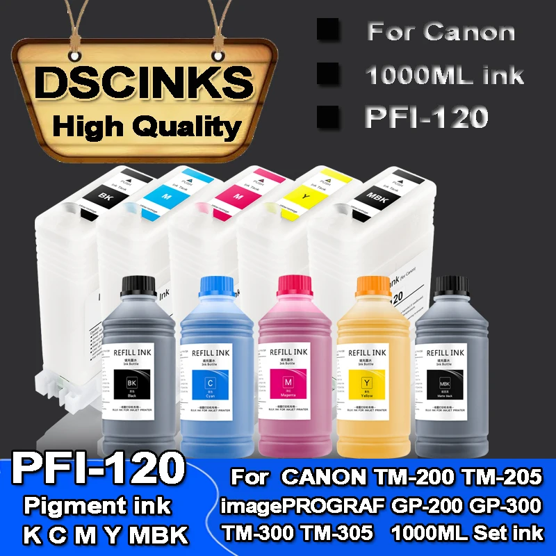 cartucho de tinta recarregavel para canon pfi120 pfi120 tinta de recarga 1000ml tm200 tm 205 tm300 tm 305 imageprograf gp 200 gp 300 01