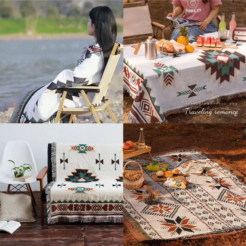 Outdoor Picnic Rug Thick Multifunction Tablecloth Carpet Pad Camping Tent Mat Tapestry Shawl Beach Travel Yoga Blanket