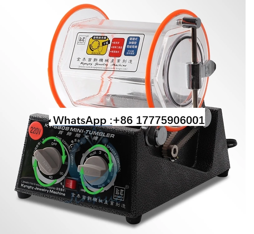 

KT-6808 Rolling Drum Polishing Machine Rotary Tumbler Jewelry Polishing Machine Rock tumbler Capacity