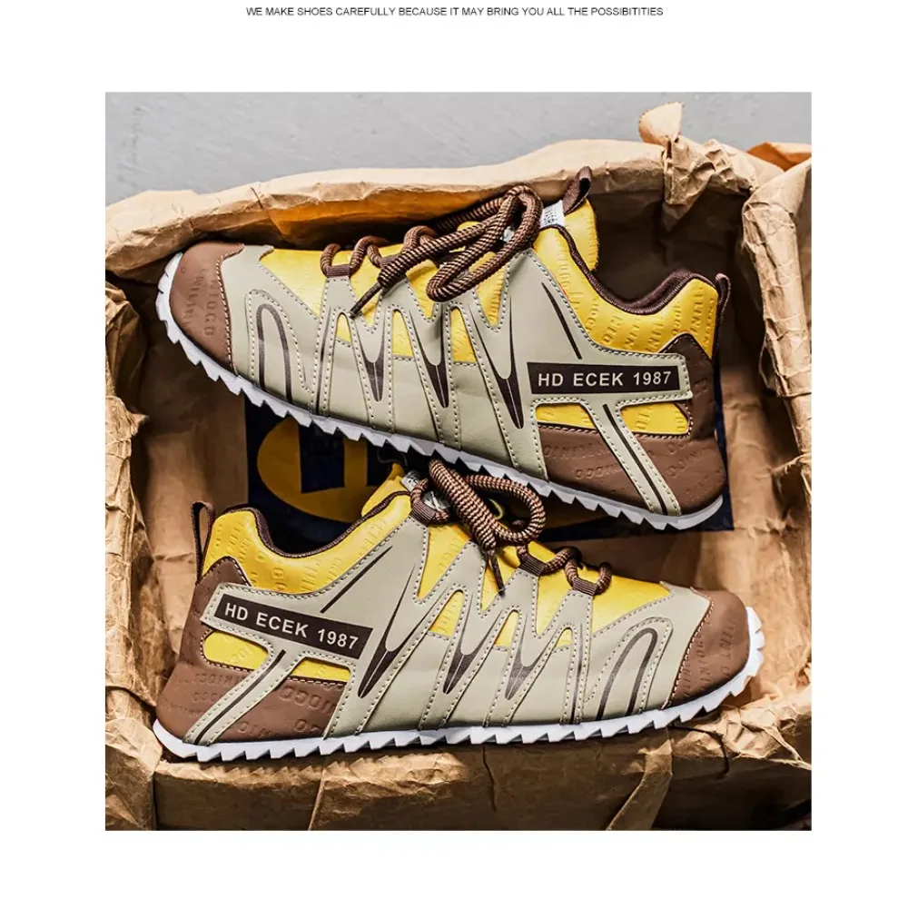 

New Luxury Men's Sneakers Mesh Breathable Strap Versatile Casual Shoes Thick Bottom Increased Breathable Sports Running Shoes