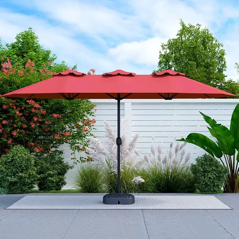 

Outdoor parasols, three-headed umbrellas, double-headed umbrellas, park terraces, balcony camping, folding dual-purpose
