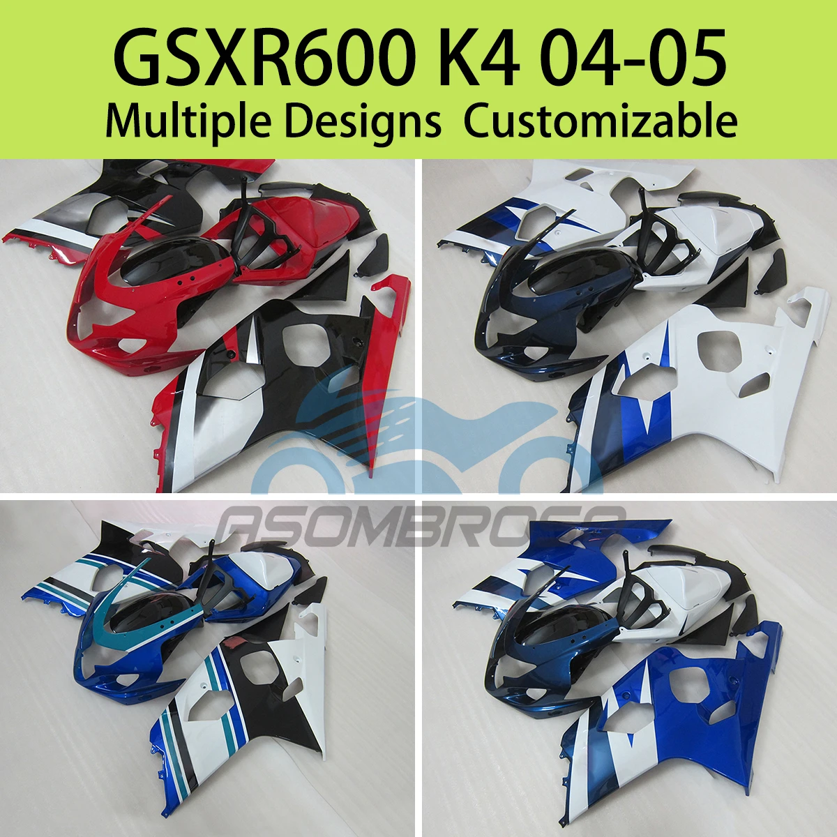 

Комплект обтекателей Prime для SUZUKI GSXR600 GSXR750 K4 04 05, индивидуальные обтекатели Prime для гонок на мотоциклах GSXR 600 750 2004 2005