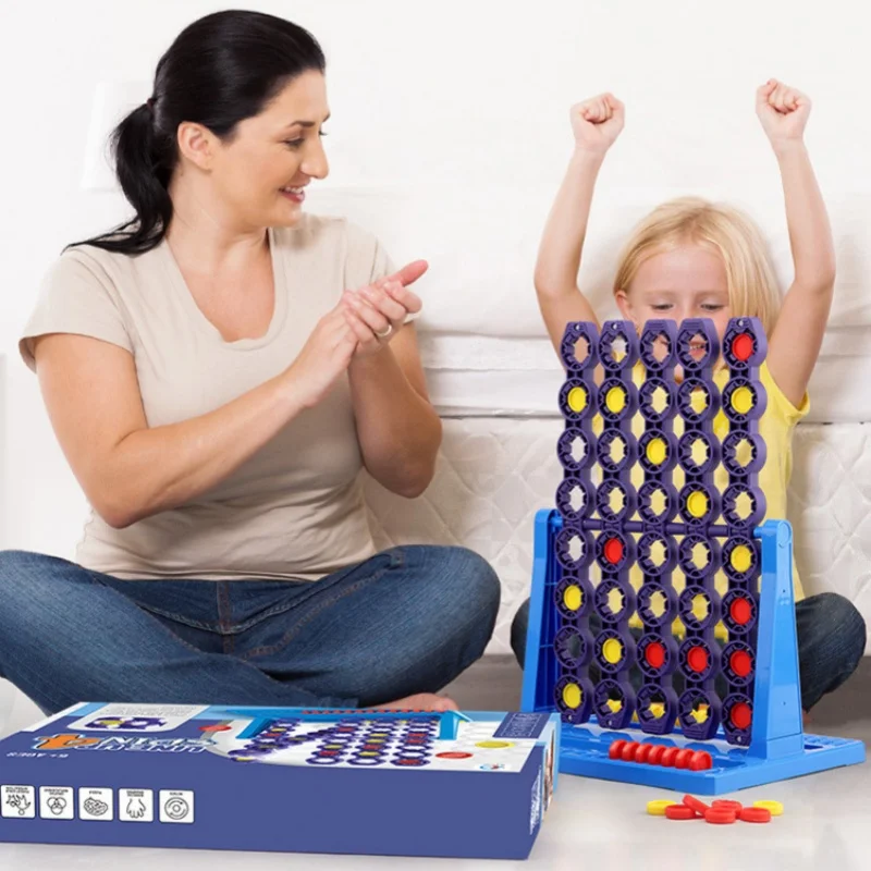 3d girando quatro em uma fileira tabuleiro de xadrez vertical azul vertical conectar damas para família e crianças jogo de tabuleiro estratégia