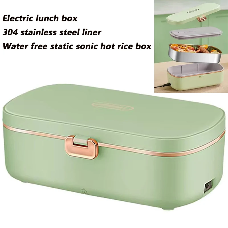 

Electric Lunch Box Portable Food Warmer Water Free Bento Box Stainless Steel Food Warmer Office Food Lunch Box Electric Heater