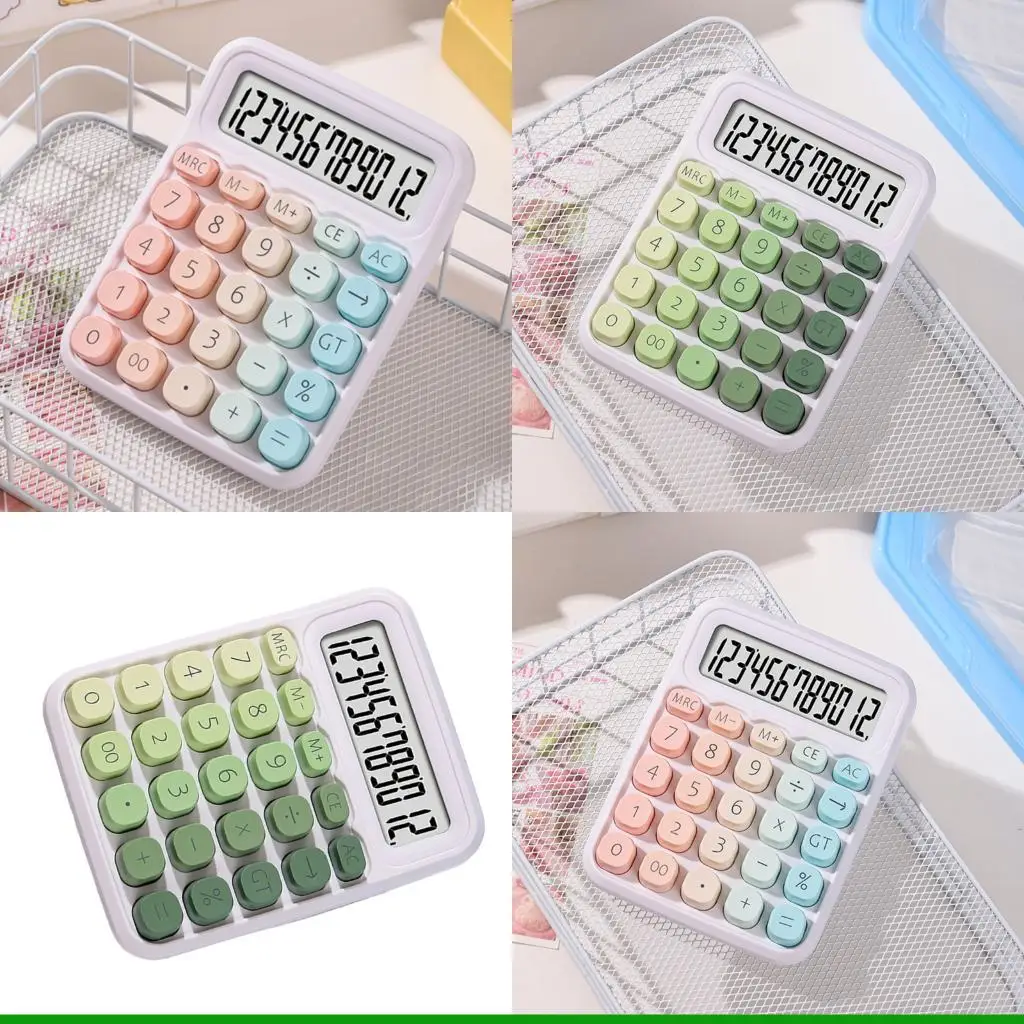 

U55C Silents Operation Gradient Candy Color Calculator ABS Construction for Office Use