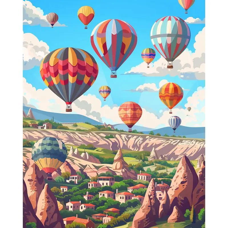 

GATYZTORY DIY Painting By Numbers On Canvas Oil Pictures For Adults Acrylic Paint Balloon Coloring By Number Frame Home Decor