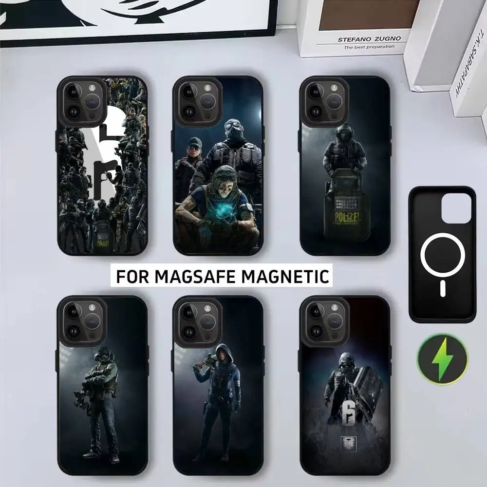 

Shooting R-Rainbow S-Six S-Siege-s Phone Case For iPhone17,16,15,14,13,12,11 Plus,Pro Magnetic with Magsafe Wireless Charging