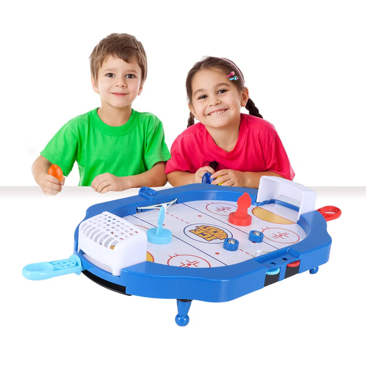 

1Pcs Mini Ice Hockey Desktop Game Compact Colorful Environmental Plastic Early Educational Hand Dexterity Finger Strength Table
