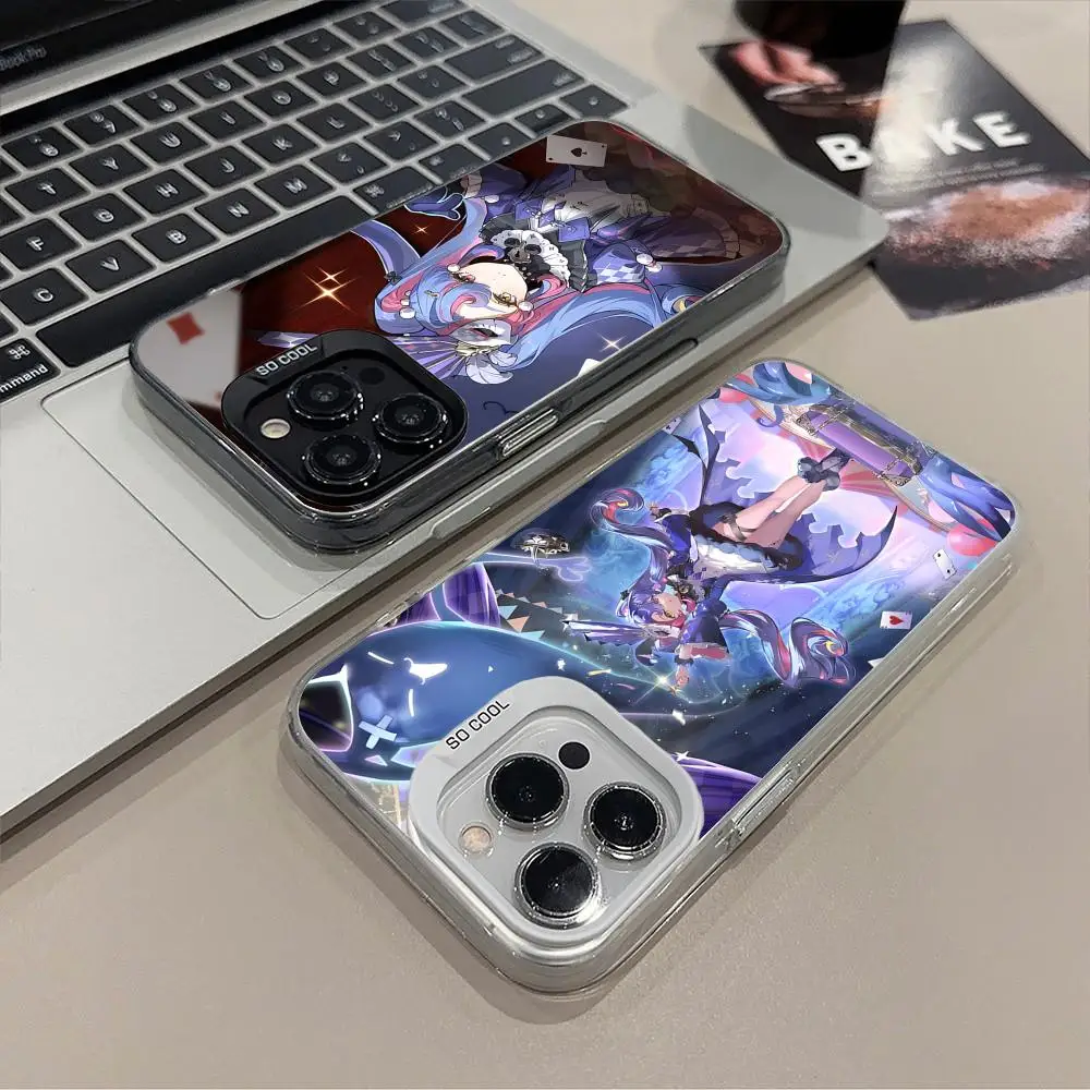 

Чехол для телефона Wuthering Waves Roccia для iPhone 17, 16, 15, 14, 13, 12, 11 X XR XS 8 7 Pro Max Plus, полупрозрачный цветной чехол, красивый