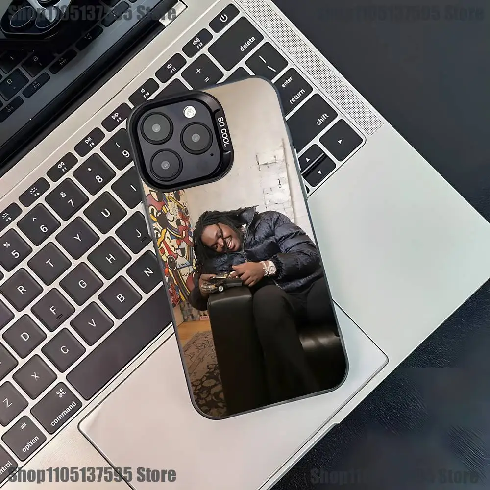 เคสโทรศัพท์ L-Lucki Rapper Gemini สำหรับ iPhone 17,16,15,14,13,12,11,Pro,XS,Max,Plus,Mini,SE4,E สีดำด้าน ป้องกันการกระแทก