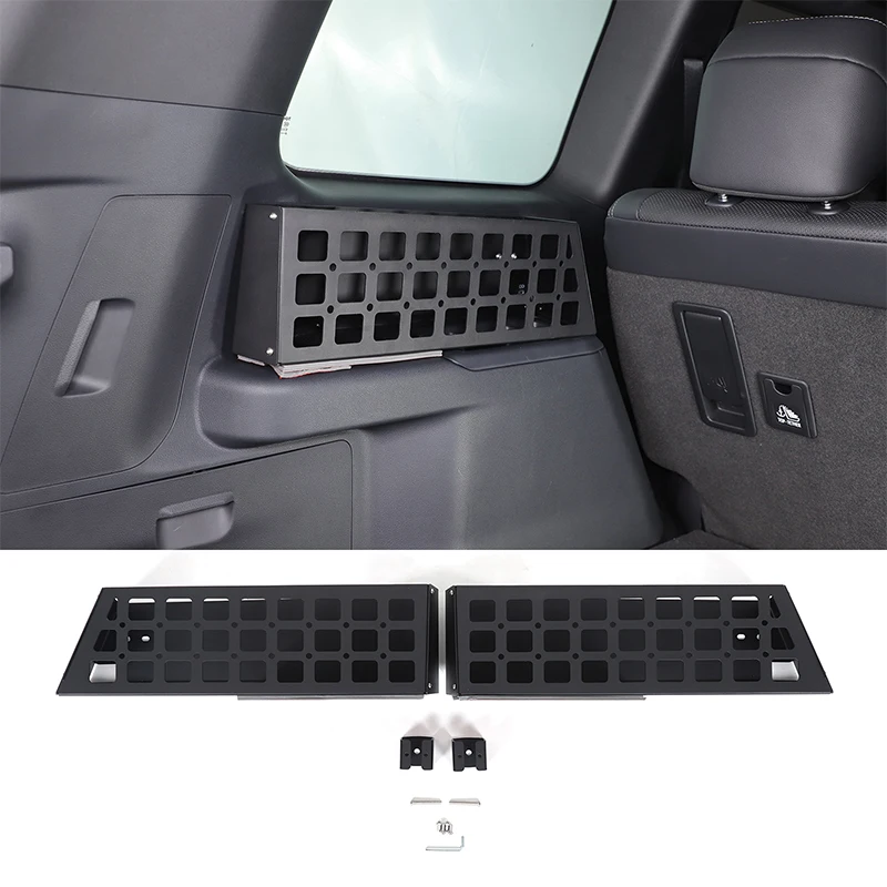 Aluminum alloy car trunk storage baskets on both sides Tool storage basket Auto accessories For Toyota Prado LC250 2024-2025