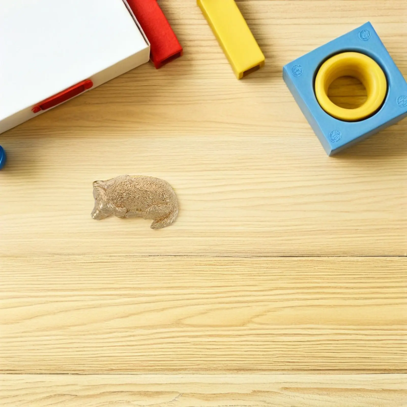 Brass Dog Cabinet Knob Animal Drawer Pull Single Hole Handle for Wardrobe Dresser Kitchen Cupboard